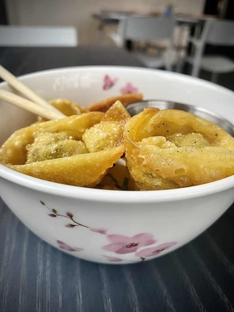 Fried Veggie Wonton Dumplings; Dinh Dinh Kitchen, Bedford Hills | Photo courtesy of Jenny Rodriguez